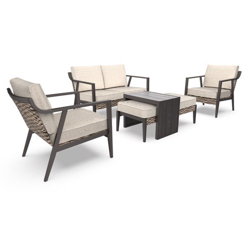 Living Accents Breck Brown Steel Frame Loveseat Set