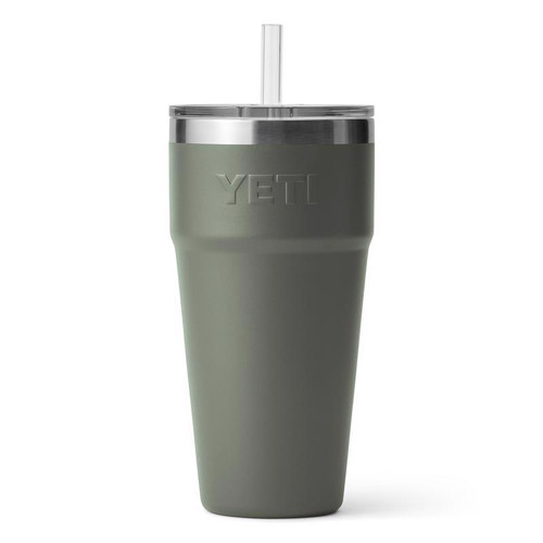 YETI Rambler 26 oz Camp Green BPA Free Bottle with Straw Cap YETI Rambler 26 oz Camp Green BPA Free Bottle with Straw Cap