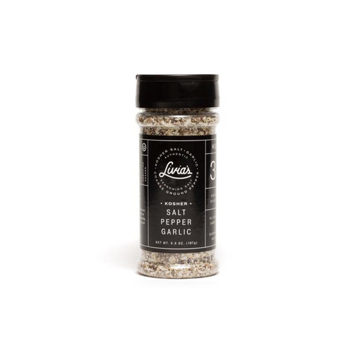 Livia's Kosher Salt, Pepper, and Garlic Seasoning Salt 6.6 oz