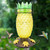 Perky-Pet Wild Bird 3.5 lb Glass/Metal Top Fill Pineapple Bird Feeder 3 ports