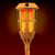 Blazing LED Amber Flickering Flame Bamboo Torch