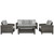 Signature Design by Ashley Cloverbrooke 4 pc Gray Aluminum Wicker Conversation Set