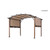 Living Accents Fabric Arched Pergola 8.3 ft. H X 10 ft. W X 10 ft. L