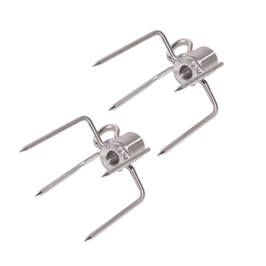 Weber 66852 Rotisserie Fork Set – Stainless Steel Replacement