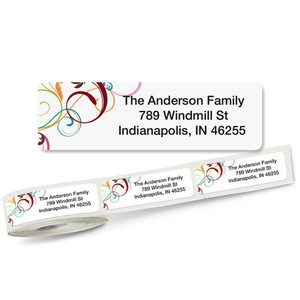 Fantasia Return Address Labels on Rolls Fantasia Return Address Labels on Rolls
