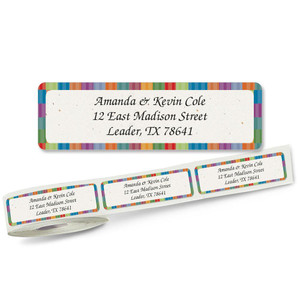 Bright Stripes Return Address Labels on Rolls Bright Stripes Return Address Labels on Rolls