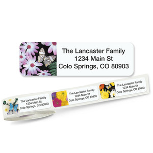 Flower Collages Return Address Labels on Rolls Flower Collages Return Address Labels on Rolls