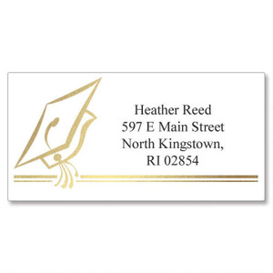 Graduation Hat Return Address Labels