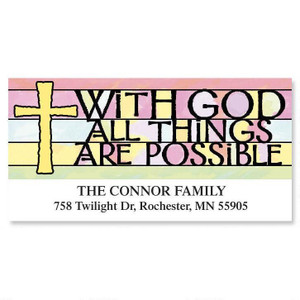 God All Things Possible Return Address Labels