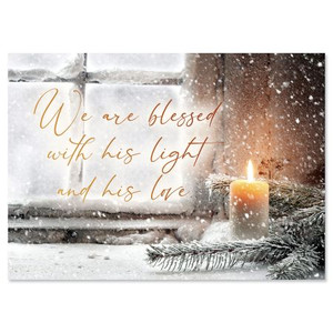 Let Your Heart Be Light Religious Christmas Greeting Cards
