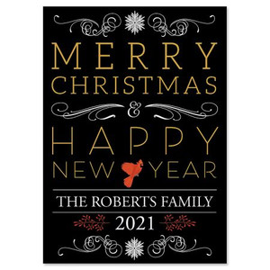 Bold Wishes Christmas Cards