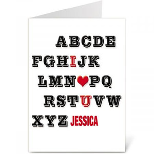 ABC Personalized Valentine Card ABC Personalized Valentine Card