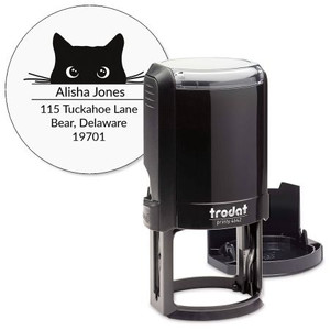 Cat Paws Round Self-Inking Address Stamp