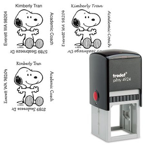 PEANUTS® Square Self-Inking Address Stamp