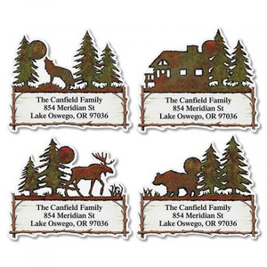 Country Lodge Diecut Address Labels (4 designs)