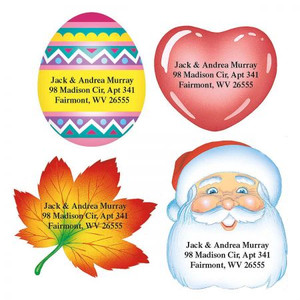 Holidays Year-Round Diecut Address Labels (12 Designs) Holidays Year-Round Diecut Address Labels (12 Designs)