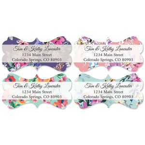 Floral Diecut Address Labels (4 Designs)