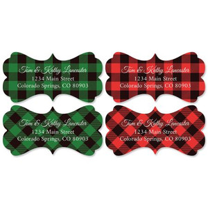 Christmas Buffalo Plaid Diecut Address Labels (4 Designs) Christmas Buffalo Plaid Diecut Address Labels (4 Designs)