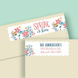 Spring is Here Wrap Around Address Labels
