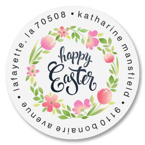 Easter Fun Round Address Labels Easter Fun Round Address Labels