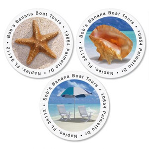Calm Seas Round Address Labels (3 Designs)