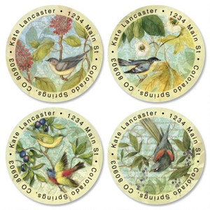 Botanical Brights Round Address Labels (4 designs) Botanical Brights Round Address Labels (4 designs)