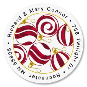Peppermint Round Address Labels