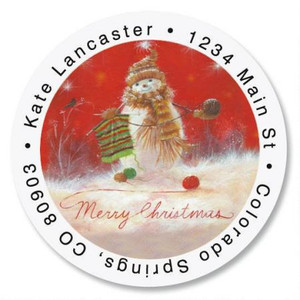 Handmade Happiness Round Address Label Handmade Happiness Round Address Label