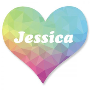 Personalized Rainbow Crystal Heart Stickers Personalized Rainbow Crystal Heart Stickers