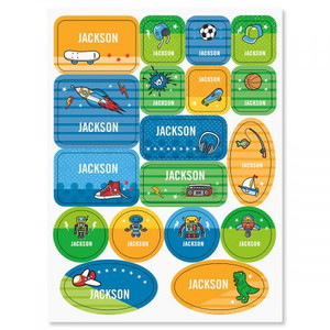 Sports, Space, & Dinos Personalized Stickers for Kids Sports, Space, & Dinos Personalized Stickers for Kids