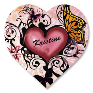 Heart and Butterflies Stickers