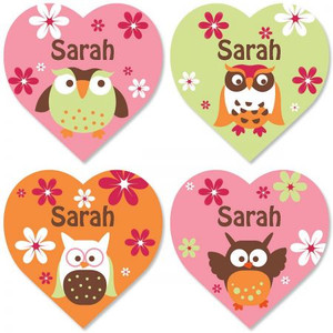 Owl Heart Stickers