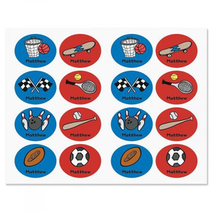 Sports Personalized Kids' Labels Sports Personalized Kids' Labels