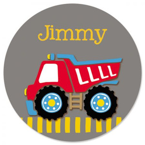 Personalized Red Dump Truck Stickers Personalized Red Dump Truck Stickers