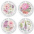 Pink Peony Round Address Labels (4 Designs)