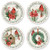 Cardinal Holiday Greeting Round Address Labels (4 Designs)