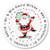Retro Santa Round Address Label