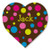 Personalized Dots Heart Stickers
