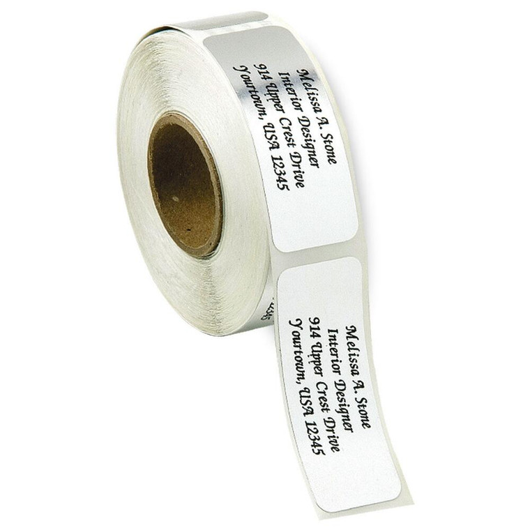 Basic Silver Foil Return Address Labels on Rolls