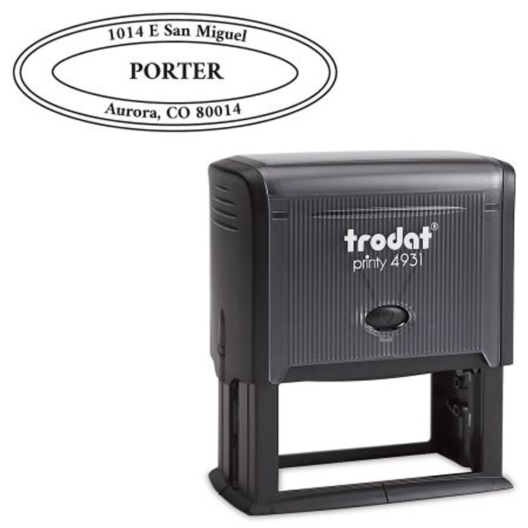 Oval Self-Inking Address Stamp