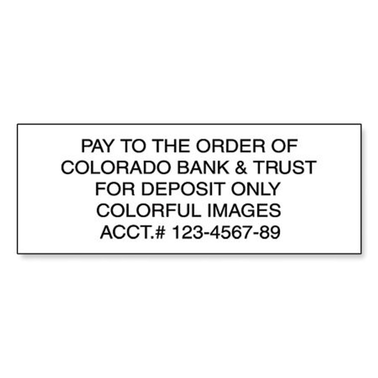 Deposit Pre-Inking Address Stamp