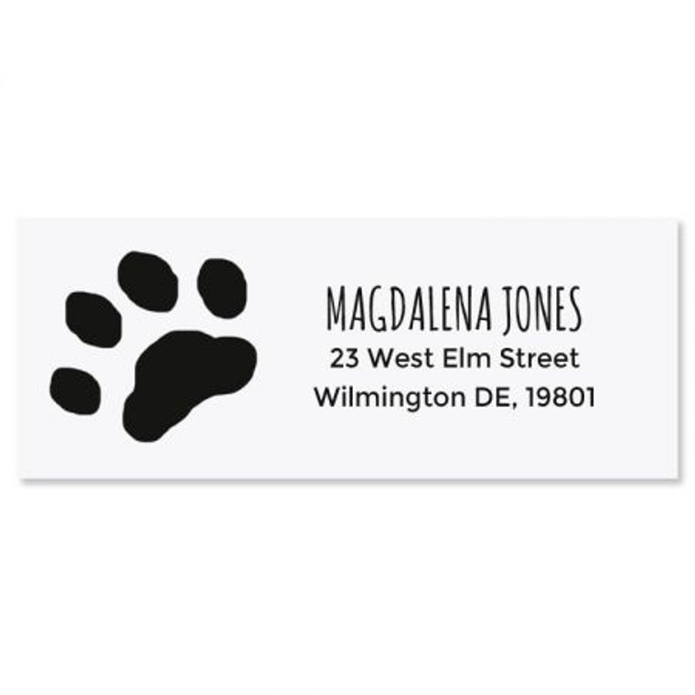 Paw Print Self-Inking Address Stamp