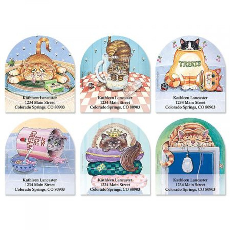 What's New Pussycat? Diecut Address Labels (6 designs)