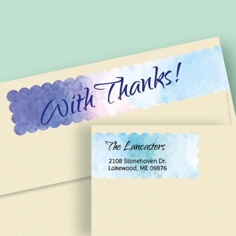 Watercolor Wrap Around Address Labels (4 Designs)