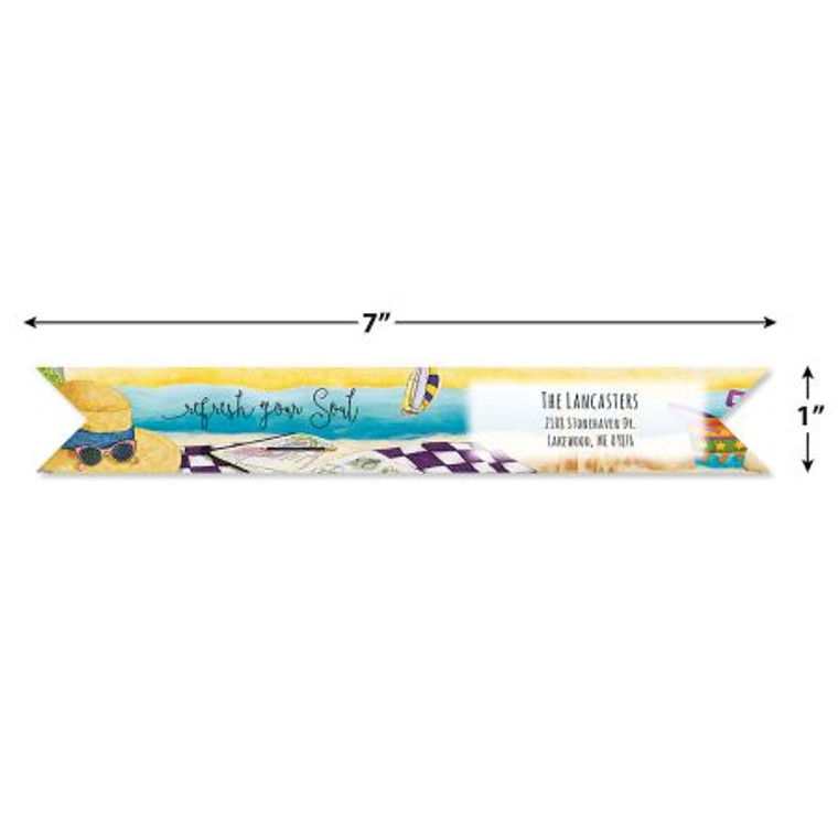 Beach Time Wrap Around Address Labels