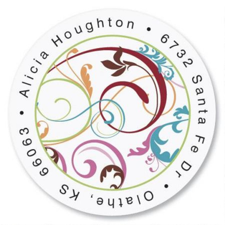 Fantasia Round Address Labels