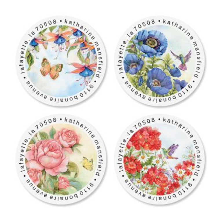 Nature’s Grace Round Address Labels (6 Designs)