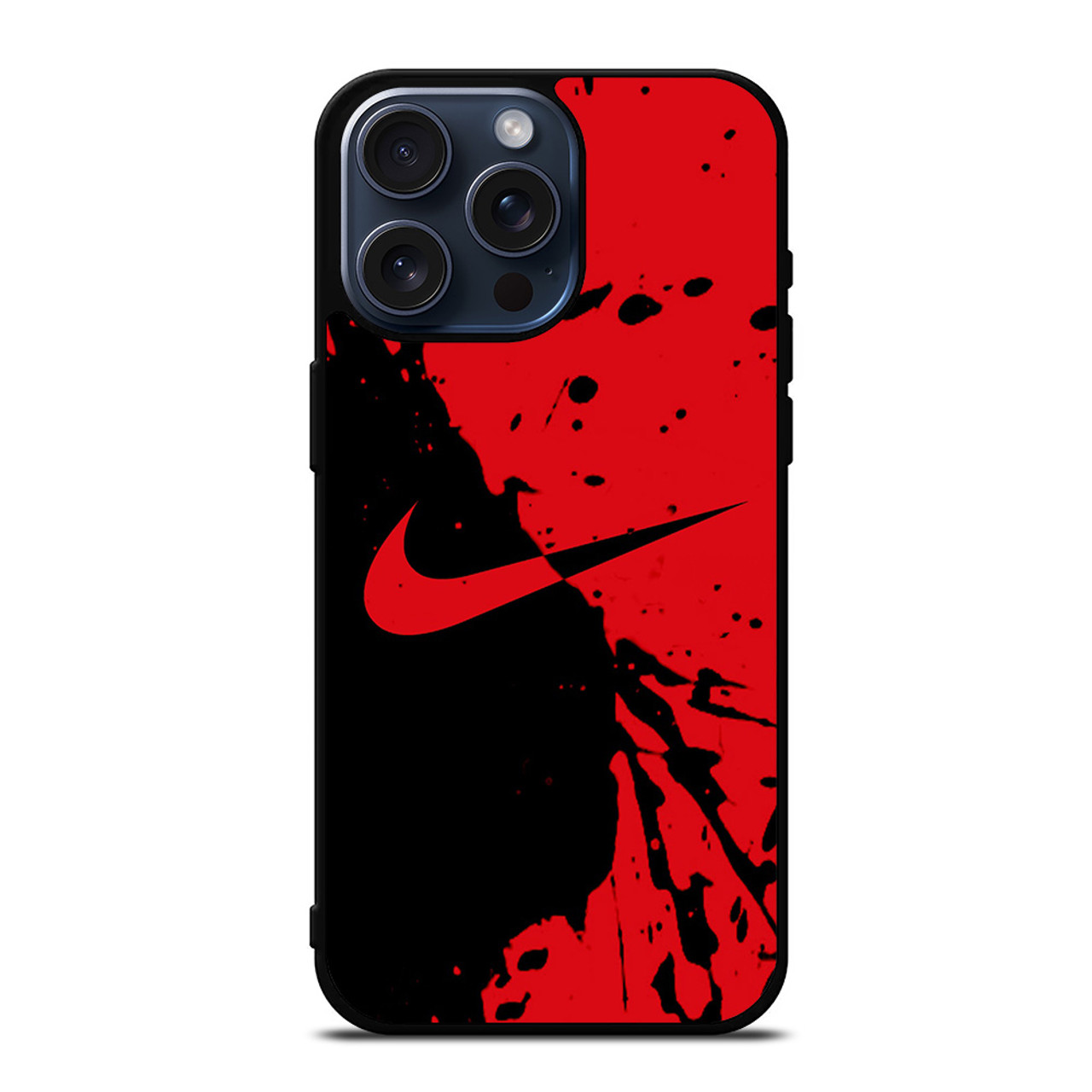 Nike Logo Black iPhone 15 Pro Max Clear Case