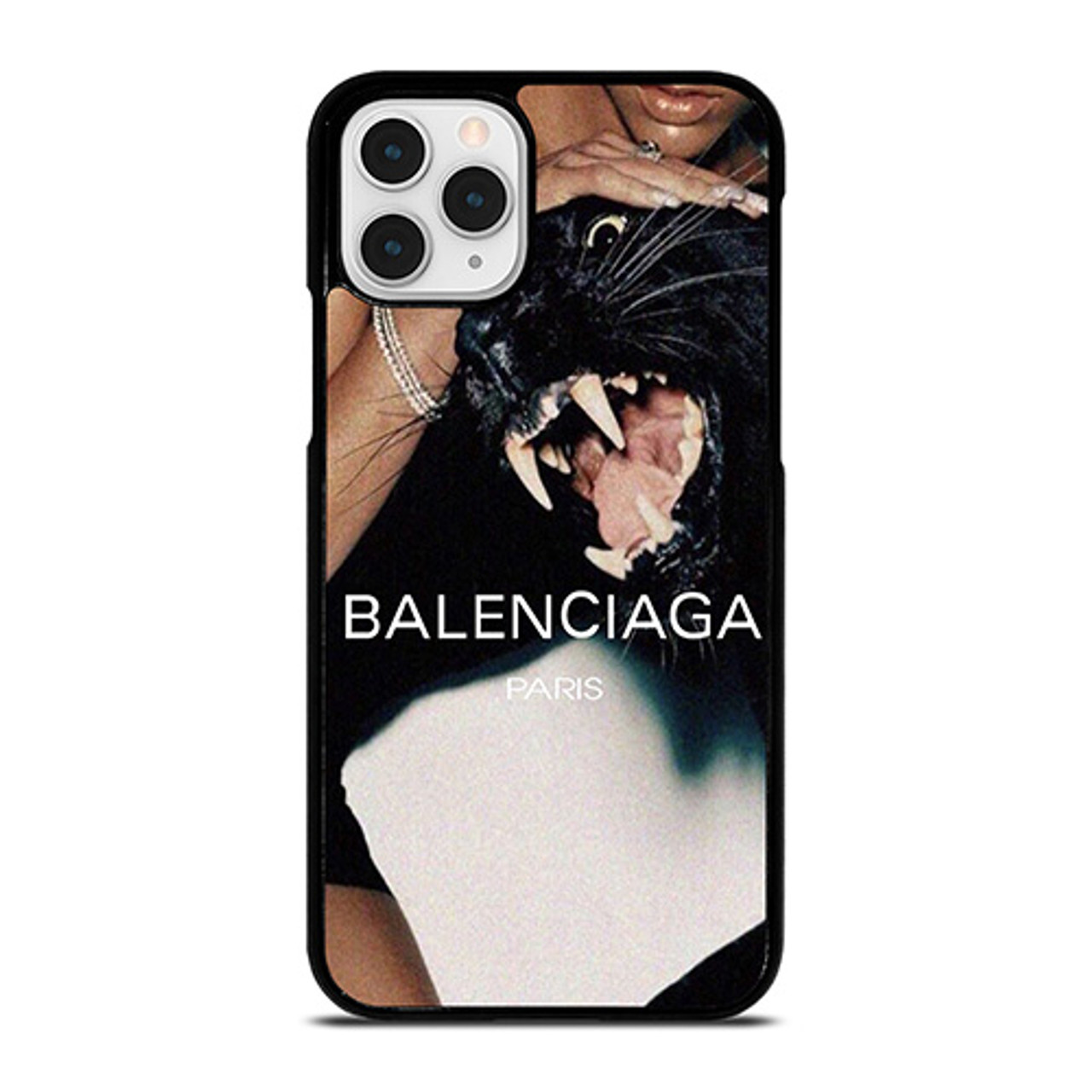 Balenciaga Black Logo Leather Iphone 13 Case  Lyst UK