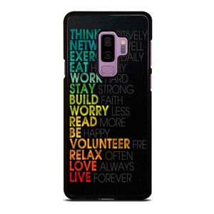 QUOTE INSPIRATIONAL THINK POSITIVELY Samsung Galaxy S9 Plus Case QUOTE INSPIRATIONAL THINK POSITIVELY Samsung Galaxy S9 Plus Case